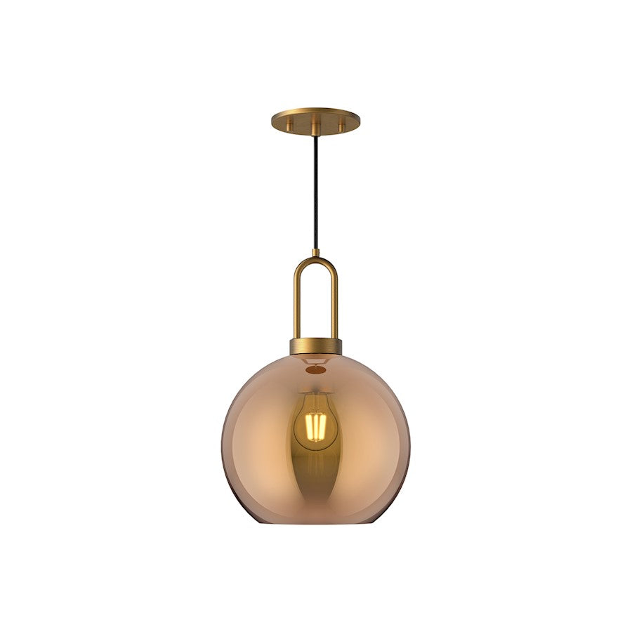 Alora Mood Soji 1Lt 10" Pendant, Gold/Copper - PD601710AGCP