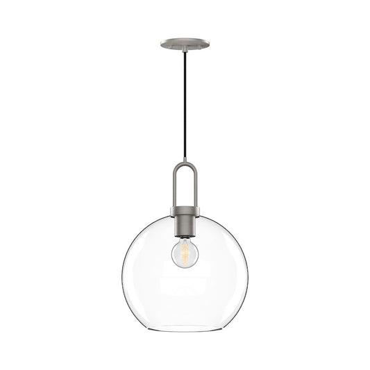 Alora Mood Soji 1Lt 10" Pendant, Nickel/Clear - PD601710BNCL