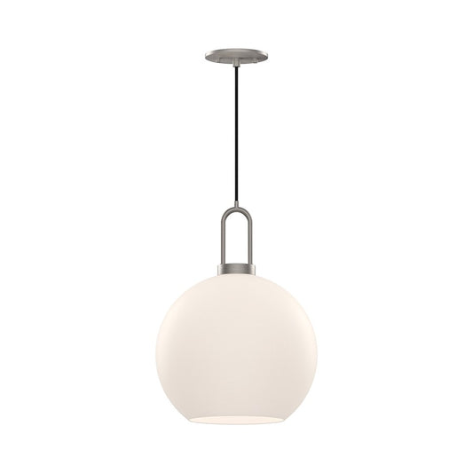 Alora Mood Soji 1Lt 10" Pendant, Nickel/Opal - PD601710BNOP