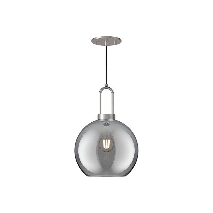 Alora Mood Soji 1Lt 10" Pendant, Nickel/Smoked - PD601710BNSM