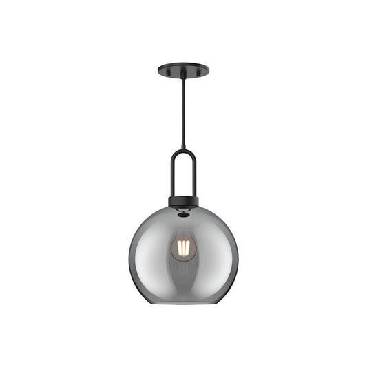 Alora Mood Soji 1Lt 10" Pendant, Black/Smoked- PD601710MBSM