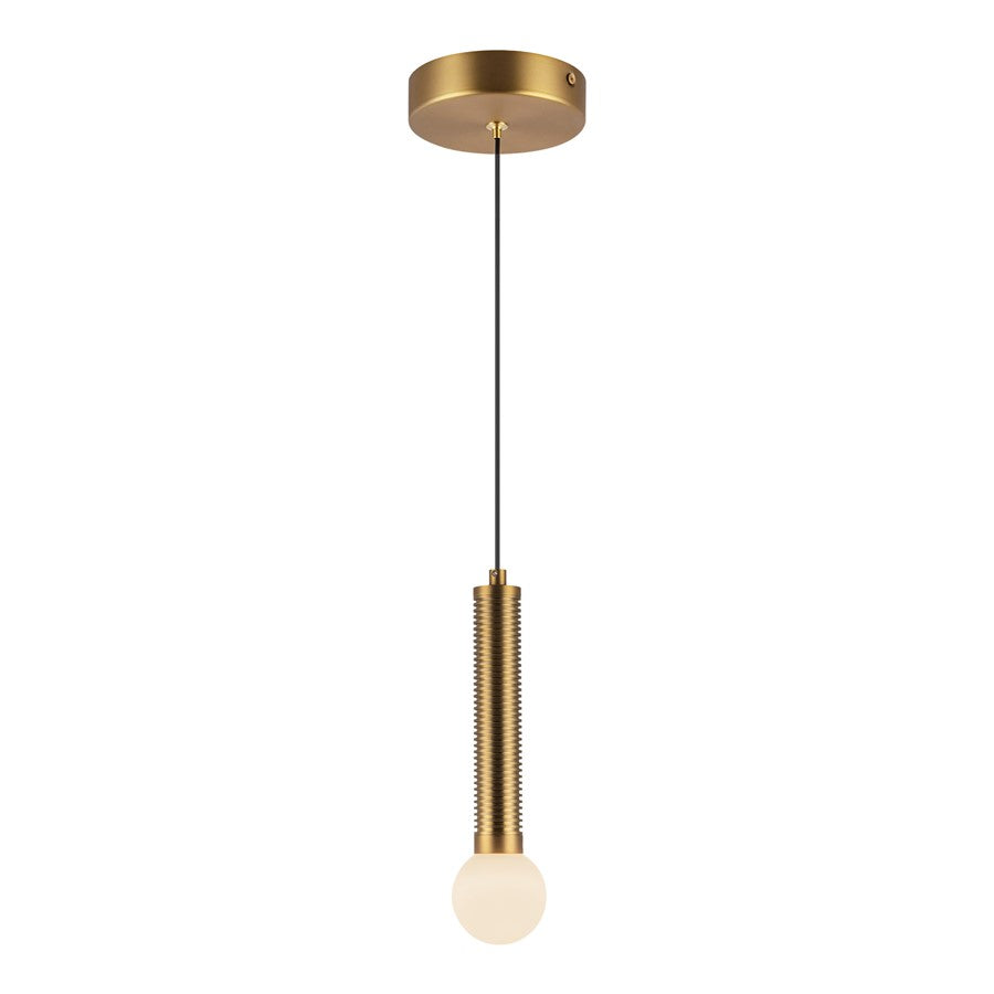 Kuzco Arden 9" LED Pendant, Brushed Gold/Opal Glass - PD612109BGOP-UNV