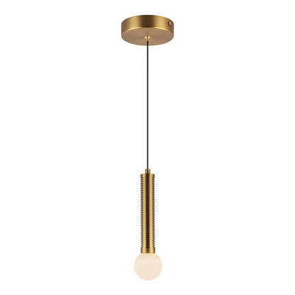Kuzco Arden 9" LED Pendant, Brushed Gold/Opal Glass - PD612109BGOP-UNV