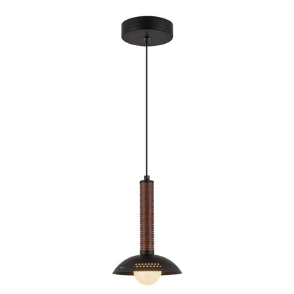 Kuzco Arden 9" (With) LED Pendant, Black/Opal Glass/Steel - PD616109MBOP-UNV