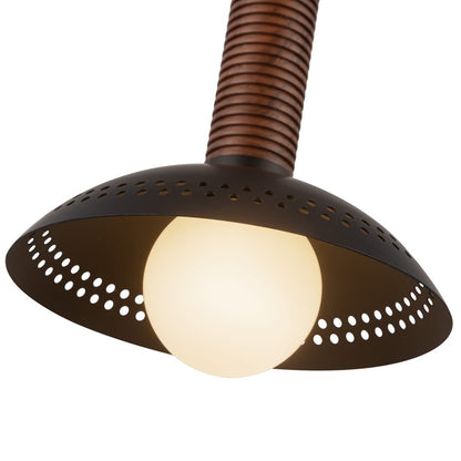 Kuzco Arden 9" (With) LED Pendant, Black/Opal Glass/Steel