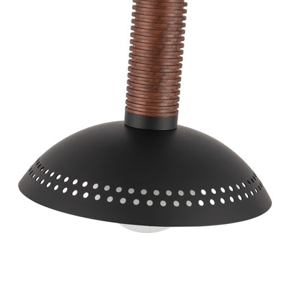 Kuzco Arden 9" (With) LED Pendant, Black/Opal Glass/Steel