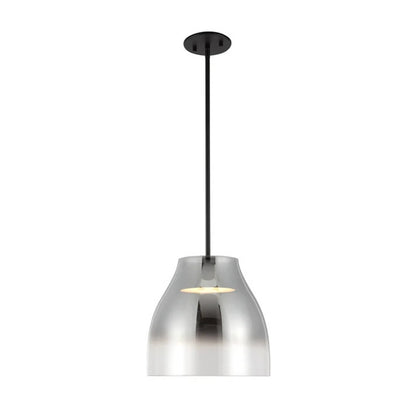 Kuzco Trinity 12in LED Pendant | Black Smoked Frosted Acrylic | Kitchen Island & Dining Room | 1700lm, 3000K, Dimmable | Model PD62012-BK-SM