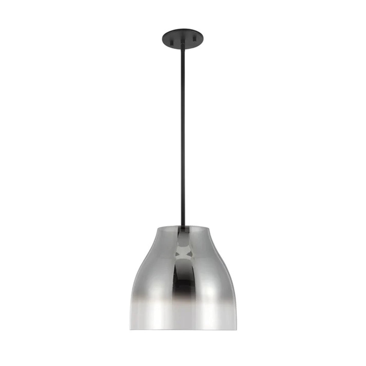 Kuzco Trinity 12in LED Pendant | Black Smoked Frosted Acrylic | Kitchen Island & Dining Room | 1700lm, 3000K, Dimmable | Model PD62012-BK-SM
