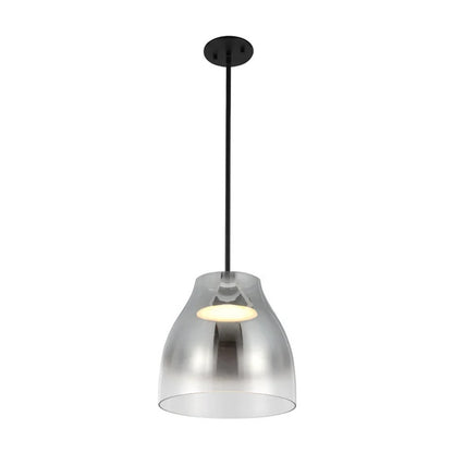 Kuzco Trinity 12in LED Pendant | Black Smoked Frosted Acrylic | Kitchen Island & Dining Room | 1700lm, 3000K, Dimmable | Model PD62012-BK-SM