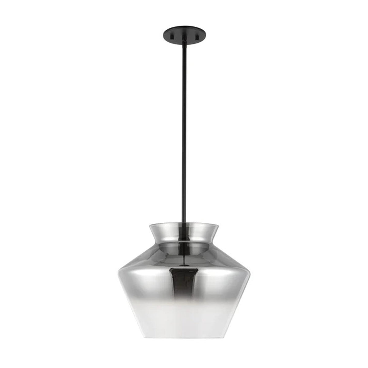 Kuzco Trinity 13in LED Pendant | Black and Smoked Frosted Acrylic Diffuser | Kitchen Island & Dining Room | 10.88 x 13.12 in | Model PD62013-BK-SM