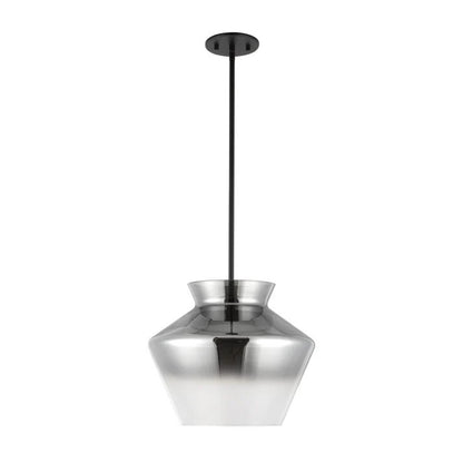 Kuzco Trinity 13in LED Pendant | Black and Smoked Frosted Acrylic Diffuser | Kitchen Island & Dining Room | 10.88 x 13.12 in | Model PD62013-BK-SM