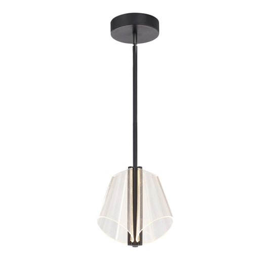 Kuzco Mulberry 11" LED Pendant, Black/Light Guide - PD62511-BK-LG-UNV