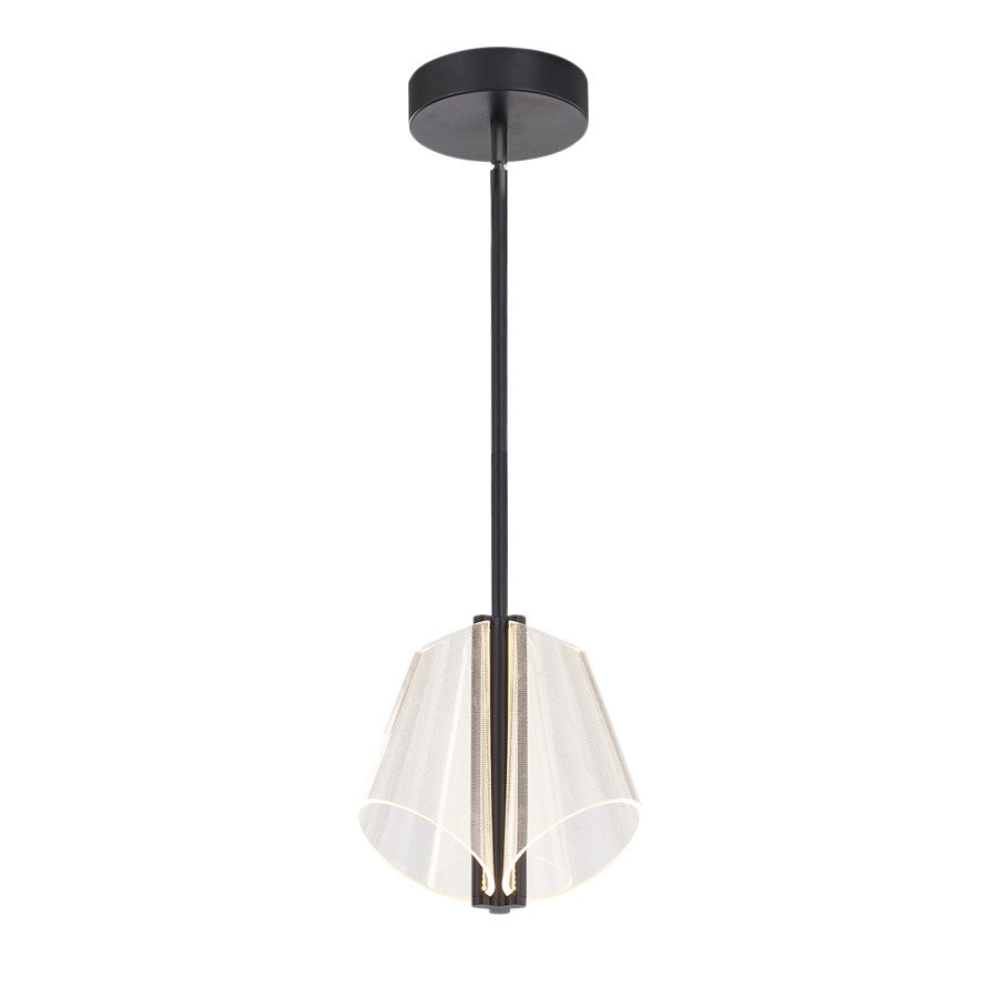 Kuzco Mulberry 11" LED Pendant, Black/Light Guide