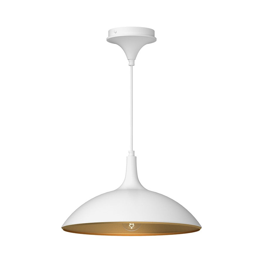 Alora Mood Abel 1 Light 14" Pendant, White - PD627914WH