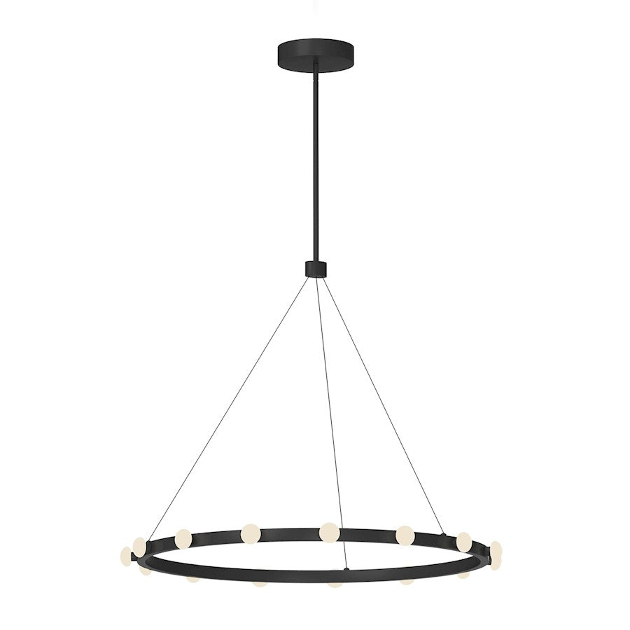 Kuzco Rezz 28" LED Pendant, Black/Opal - PD63428-BK