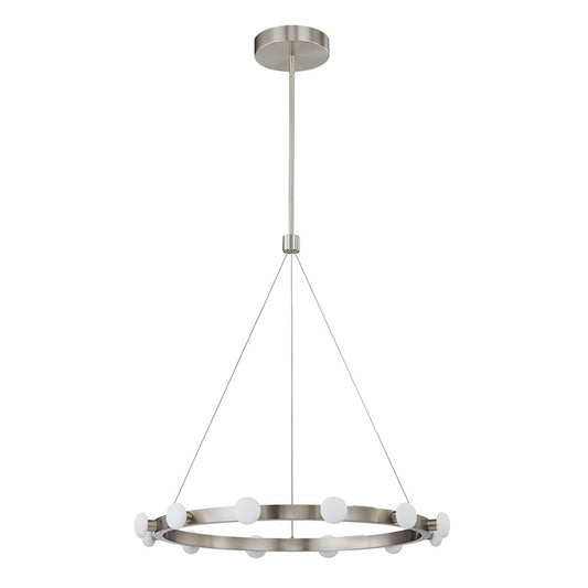 Kuzco Rezz 28" LED Pendant, Brushed Nickel/Opal - PD63428-BN