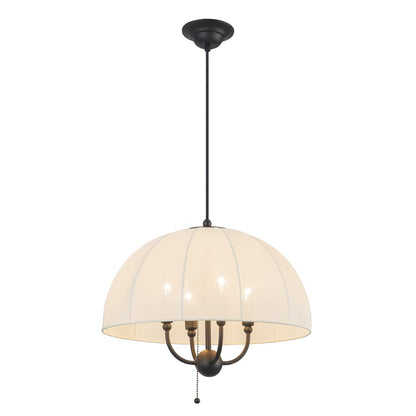 Kuzco Crosby 18" Socket Pendant, Matte Black/Spandex Shade