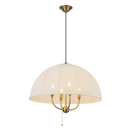 Kuzco Crosby 24" Socket Pendant, Brushed Gold/Spandex Shade