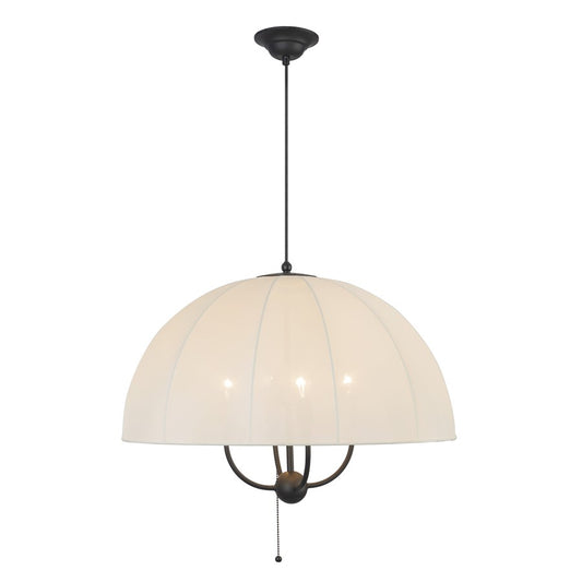 Kuzco Crosby 24" Socket Pendant, Matte Black/Spandex Shade - PD661424MB