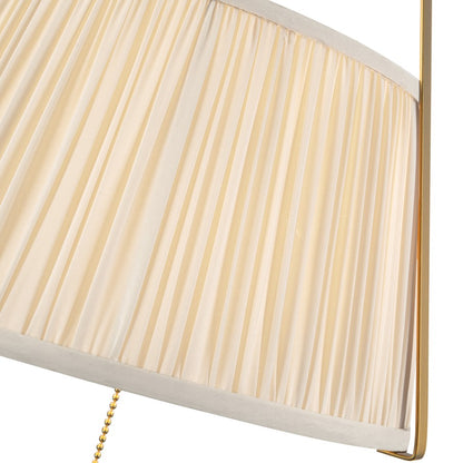 Kuzco Scout 13" Gold Pendant, Brushed Gold/White Linen