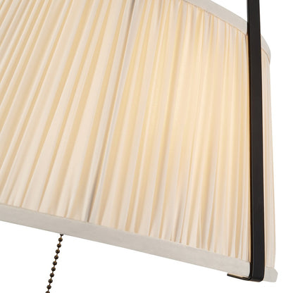 Kuzco Scout 13" Black Pendant, Matte Black/White Linen