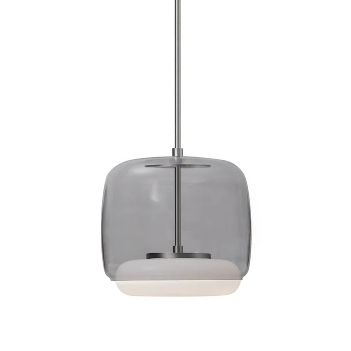 Kuzco Enkel 10in LED Pendant | Smoked Glass and Brushed Nickel | Kitchen Island & Dining Room | 2800lm 3000K Dimmable | Model PD70610-SM-BN