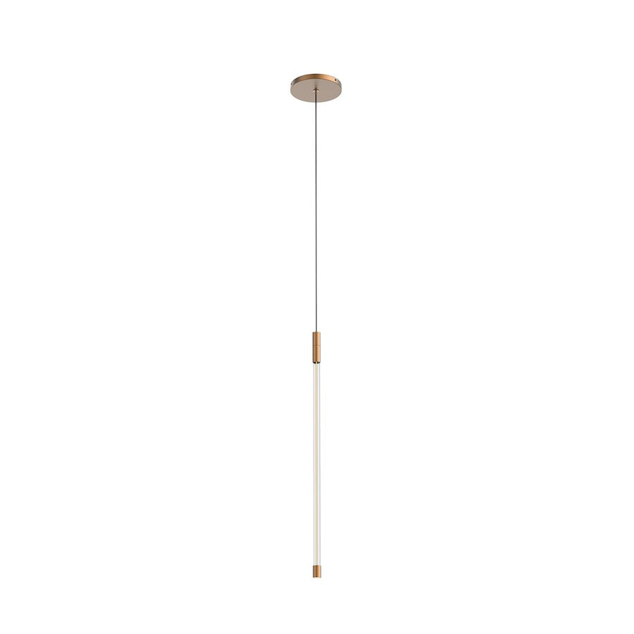 Kuzco Motif 21" LED Pendant, Brushed Gold/Clear - PD75021-BG