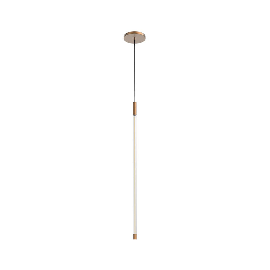 Kuzco Motif 27" LED Pendant, Brushed Gold/Clear - PD75027-BG