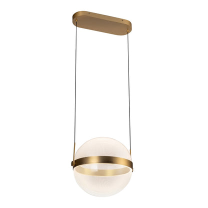 Kuzco Pisces 12in LED Pendant | Brushed Gold Steel and Clear Acrylic Light Guide | Dining Room & Kitchen Island | Model PD75912-BG-LG-3CCT-UNV