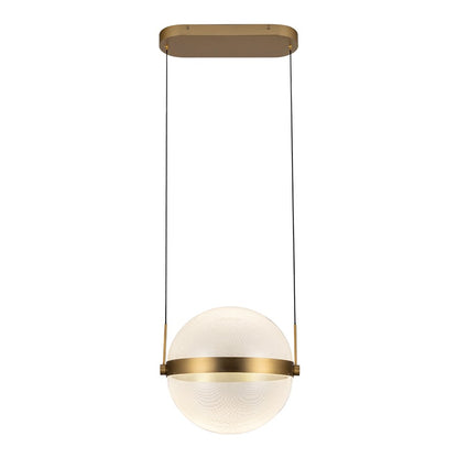 Kuzco Pisces 12in LED Pendant | Brushed Gold Steel and Clear Acrylic Light Guide | Dining Room & Kitchen Island | Model PD75912-BG-LG-3CCT-UNV