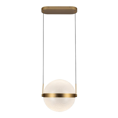 Kuzco Pisces 12in LED Pendant | Brushed Gold Steel and Clear Acrylic Light Guide | Dining Room & Kitchen Island | Model PD75912-BG-LG-3CCT-UNV