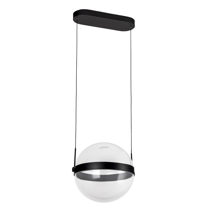 Kuzco Pisces 12" LED Pendant, Black/Light Guide