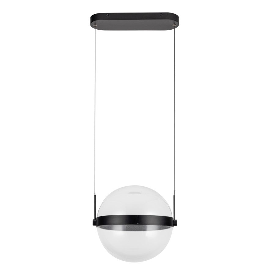 Kuzco Pisces 12" LED Pendant, Black/Light Guide