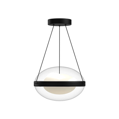 Kuzco Virgo 12" LED Pendant, Black/Opal/Clear External