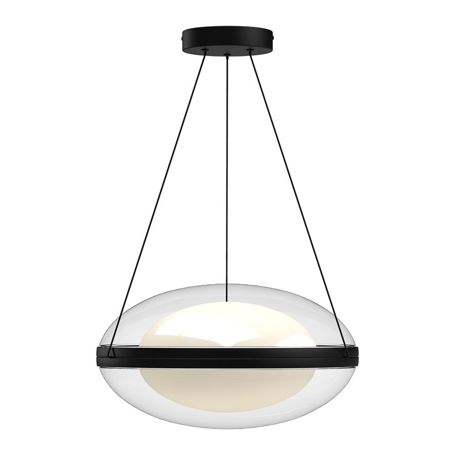 Kuzco Virgo 16" LED Pendant, Black/Opal/Clear External