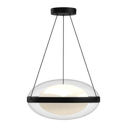 Kuzco Virgo 16" LED Pendant, Black/Opal/Clear External