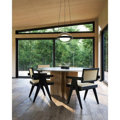 Kuzco Virgo 16" LED Pendant, Black/Opal/Clear External