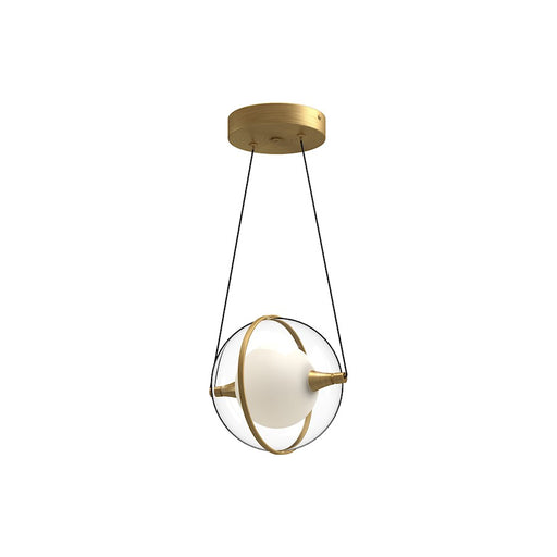 Kuzco Aries 8" LED Pendant, Gold/Frosted Internal/Clear External - PD76708-BG