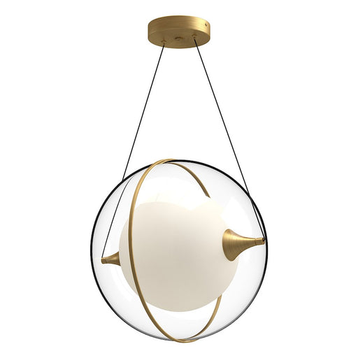Kuzco Aries 16" LED Pendant, Gold/Frosted Internal/Clear External - PD76716-BG