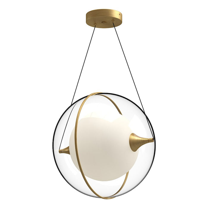 Kuzco Aries 16" LED Pendant, Gold/Frosted Internal/Clear External - PD76716-BG