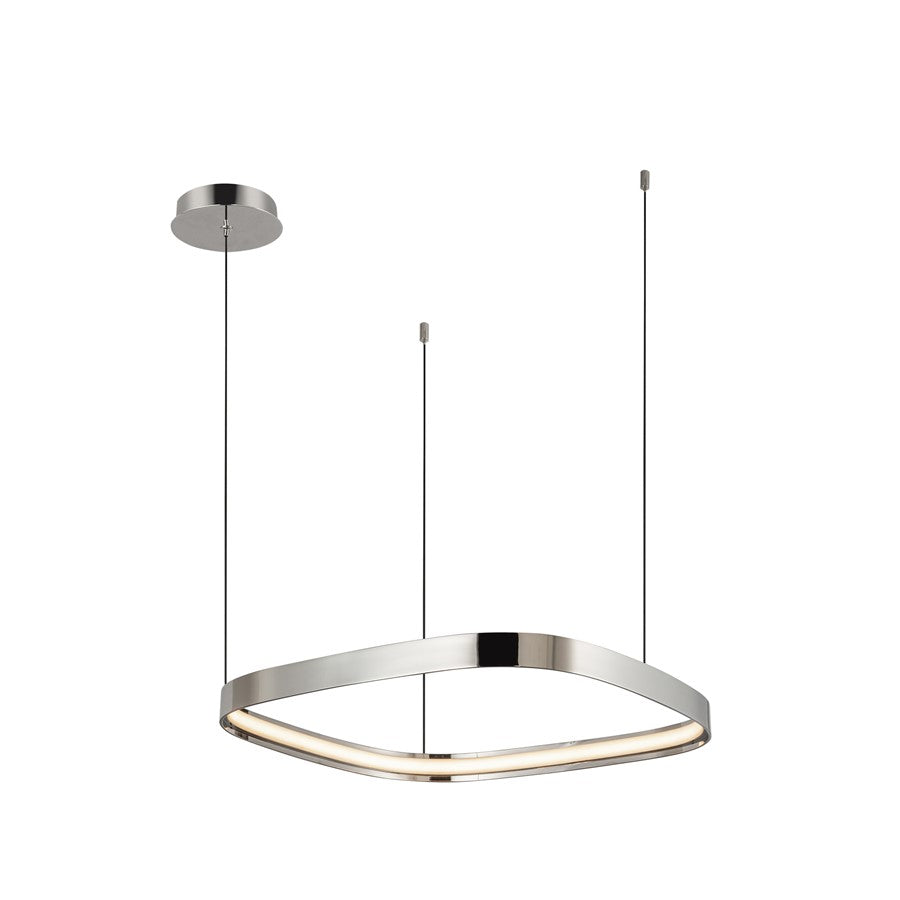 Kuzco Yukon 19" LED Pendant, Polished Nickel - PD78019-PN-UNV
