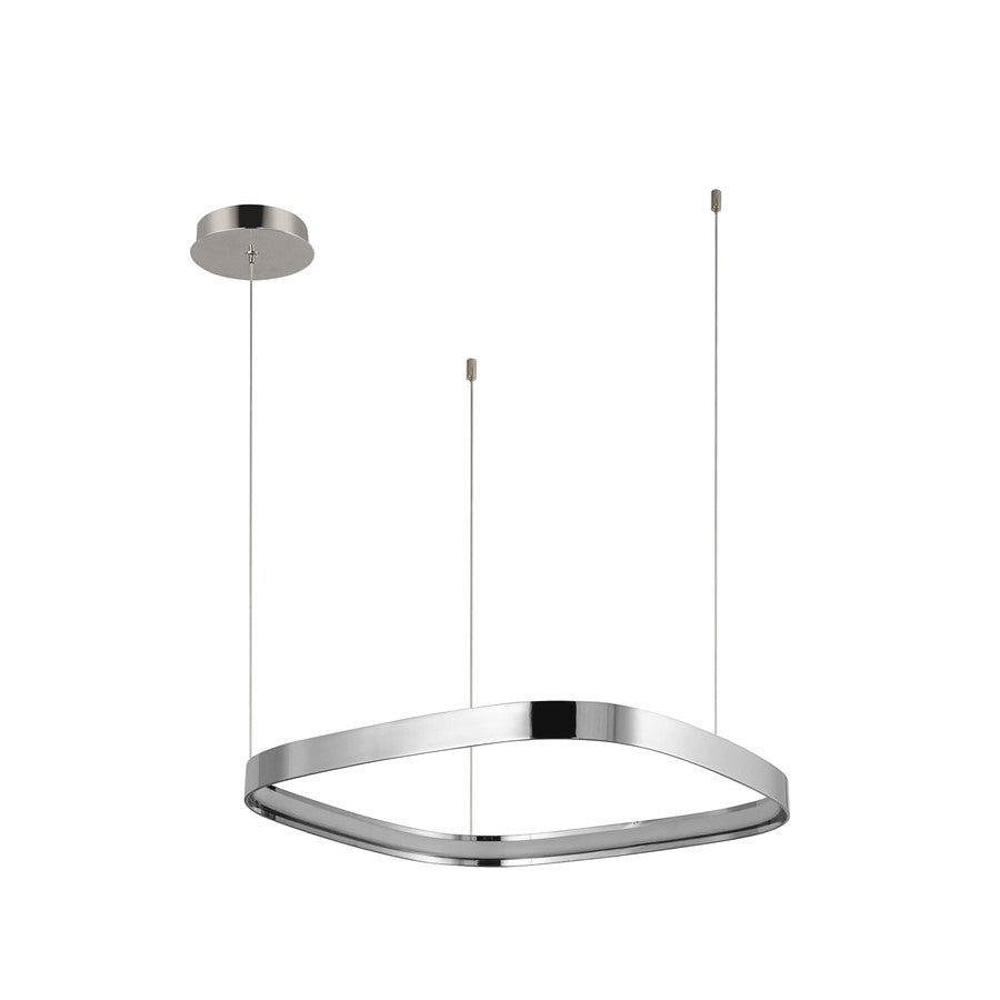Kuzco Yukon 19" LED Pendant, Polished Nickel