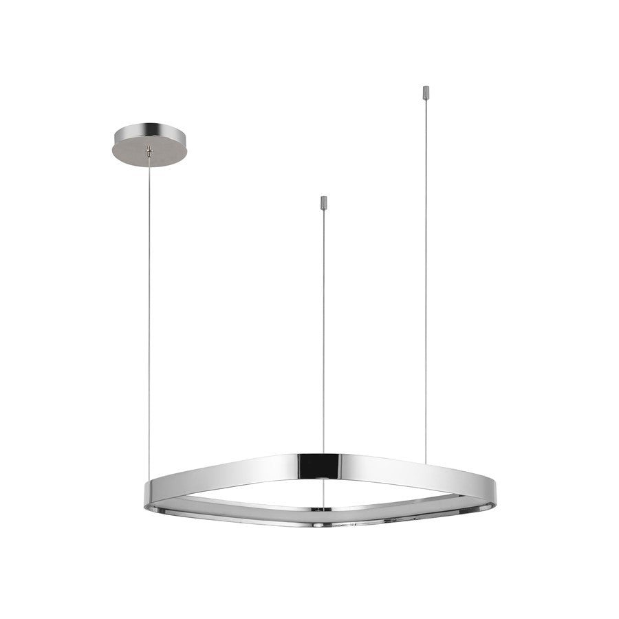 Kuzco Yukon 19" LED Pendant, Polished Nickel