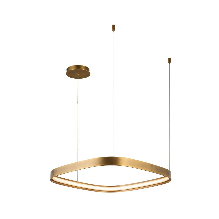 Kuzco Yukon 19" LED Pendant, Vintage Brass