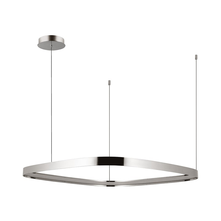 Kuzco Yukon 31" LED Pendant, Polished Nickel