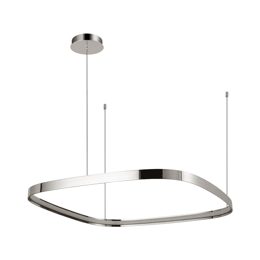 Kuzco Yukon 31" LED Pendant, Polished Nickel