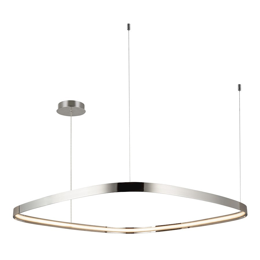 Kuzco Yukon 40" LED Pendant, Nickel/White Silicone Diffuser - PD78040-PN