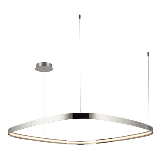 Kuzco Yukon 40" LED Pendant, Nickel/White Silicone Diffuser - PD78040-PN