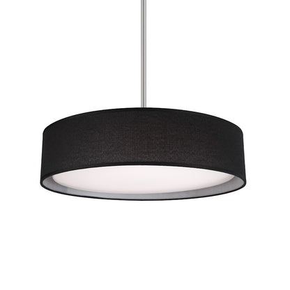 Kuzco Dalton 16in 1-Light Pendant | Modern Black Fabric Shade and White Acrylic Diffuser | Kitchen Island & Dining Room | Model PD7916-BK-5CCT