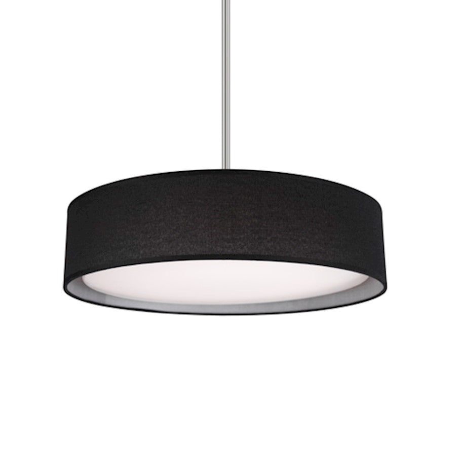 Kuzco Dalton 16in 1-Light Pendant | Modern Black Fabric Shade and White Acrylic Diffuser | Kitchen Island & Dining Room | Model PD7916-BK-5CCT